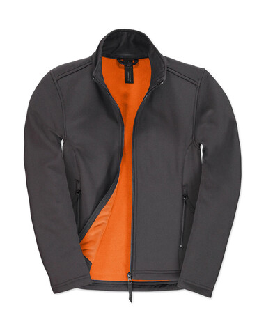 B &amp; C ID.701/women Softshell Jacket, Dark Grey/Neon Orange, M bedrucken, Art.-Nr. 447421704