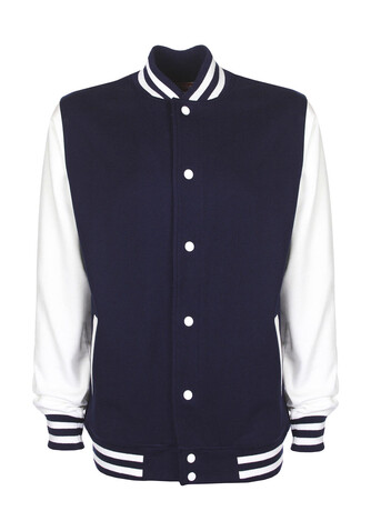 FDM Varsity Jacket, Navy/White, S bedrucken, Art.-Nr. 455552523