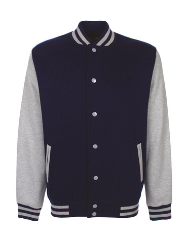 FDM Varsity Jacket, Navy/Sport Grey, S bedrucken, Art.-Nr. 455552743