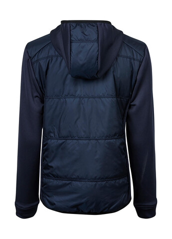 Tee Jays Womens Hybrid-Stretch Hooded Jacket, Navy/Navy, M bedrucken, Art.-Nr. 456542514