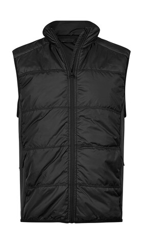 Tee Jays Hybrid-Stretch Bodywarmer, Black/Black, XS bedrucken, Art.-Nr. 457541772