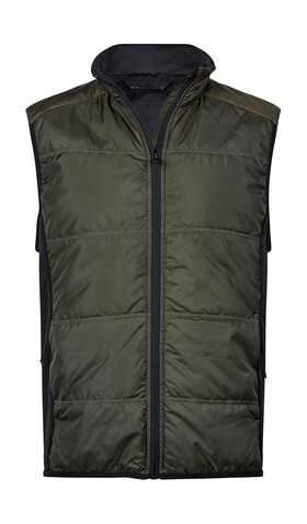 Tee Jays Hybrid-Stretch Bodywarmer, Deep Green/Black, L bedrucken, Art.-Nr. 457545515