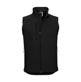 Russell Europe Softshell Gilet, Black, XS bedrucken, Art.-Nr. 459001012