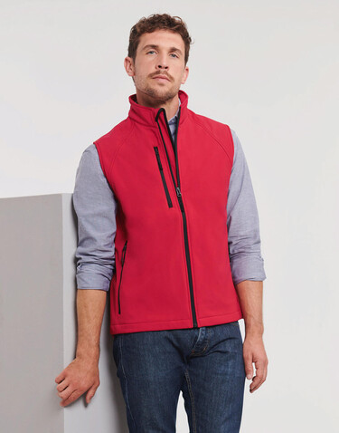 Russell Europe Softshell Gilet, Classic Red, S bedrucken, Art.-Nr. 459004013
