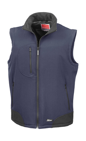 Result Softshell Bodywarmer, Navy/Black, S bedrucken, Art.-Nr. 459332403