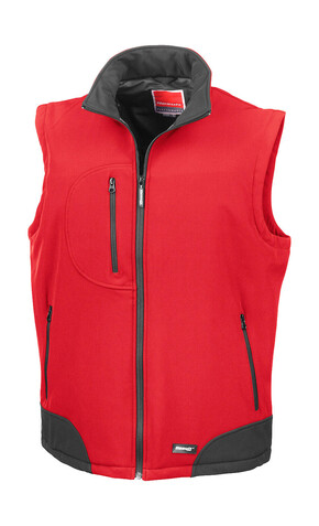 Result Softshell Bodywarmer, Red/Black, S bedrucken, Art.-Nr. 459334513