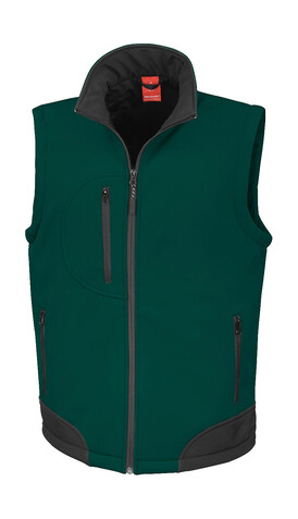 Result Softshell Bodywarmer, Bottle/Black, S bedrucken, Art.-Nr. 459335623