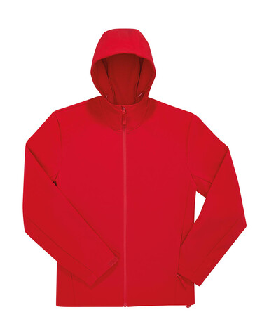 B &amp; C Reset 3Lr Hooded Softshell, Red, S bedrucken, Art.-Nr. 460424002