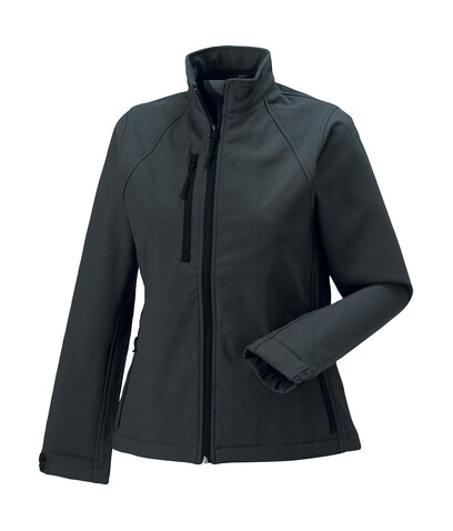 Russell Europe Ladies` Softshell Jacket, Titanium, 4XL (48) bedrucken, Art.-Nr. 462001399
