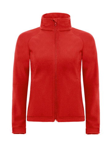 B &amp; C Hooded Softshell/women, Red, S bedrucken, Art.-Nr. 462424003