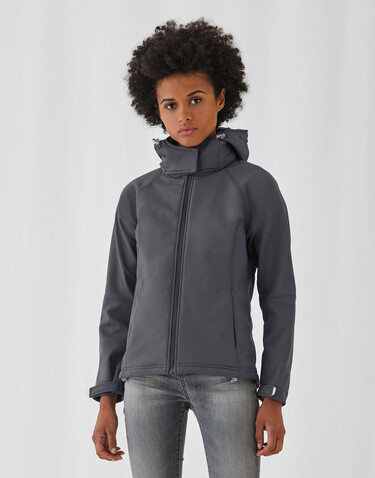 B &amp; C Hooded Softshell/women, White, XS bedrucken, Art.-Nr. 462420002