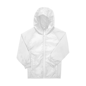 B &amp;amp; C #Reset Windbreaker /kids, White, 5/6 (110/116) bedrucken, Art.-Nr. 465420004
