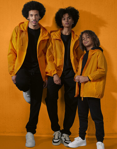 B &amp; C #Reset Windbreaker /kids, Meta Orange, 12/13 (152/161) bedrucken, Art.-Nr. 465424447