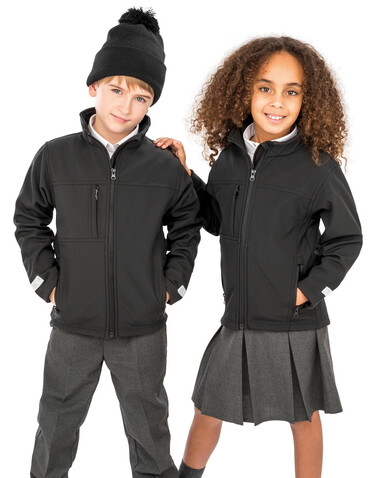 Result Junior/Youth Classic Soft Shell, Black, XL (11-12) bedrucken, Art.-Nr. 466331016