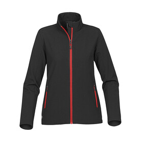 StormTech Women`s Orbiter Softshell Jacket, Black/Bright Red, S bedrucken, Art.-Nr. 469181793