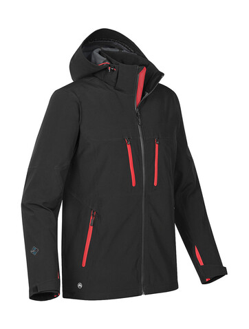 StormTech Patrol Softshell Jacket, Black/Bright Red, S bedrucken, Art.-Nr. 477181793