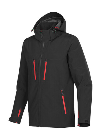 StormTech Patrol Softshell Jacket, Black/Bright Red, M bedrucken, Art.-Nr. 477181794