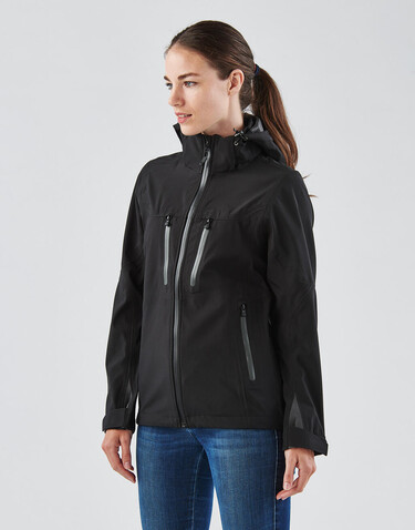 StormTech Women`s Patrol Softshell Jacket, Black/Carbon, 2XL bedrucken, Art.-Nr. 478181727