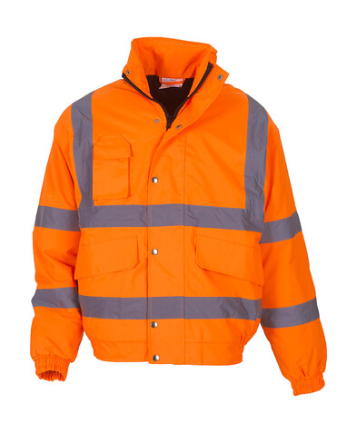 Yoko Fluo Bomber Jacket, Fluo Orange, 2XL bedrucken, Art.-Nr. 480774055