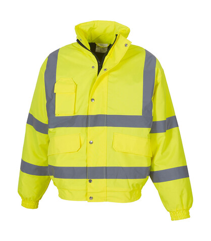 Yoko Fluo Bomber Jacket, Fluo Yellow, 2XL bedrucken, Art.-Nr. 480776055