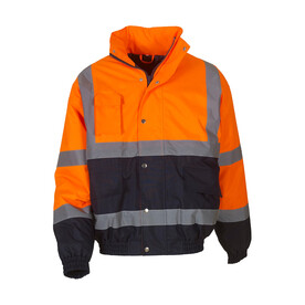 Yoko Fluo 2-Tone Bomber Jacket, Fluo Orange/Navy, S bedrucken, Art.-Nr. 482774523