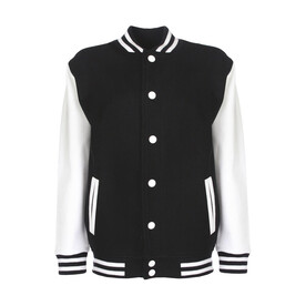 FDM Junior Varsity Jacket, Black/White, 3-4 (104) bedrucken, Art.-Nr. 488551503 FDM Junior Varsity Jacket, Black/White, 3-4 (104) bedrucken, Art.-Nr. 488551503