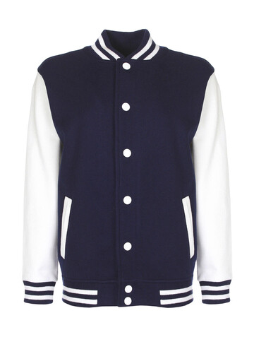 FDM Junior Varsity Jacket, Navy/White, 5-6 (116) bedrucken, Art.-Nr. 488552524 FDM Junior Varsity Jacket, Navy/White, 5-6 (116) bedrucken, Art.-Nr. 488552524
