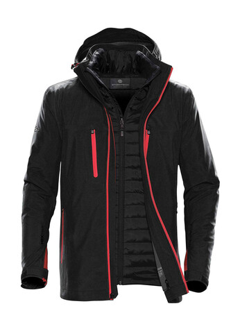 StormTech Men`s Matrix System Jacket, Black/Bright Red, 2XL bedrucken, Art.-Nr. 489181797