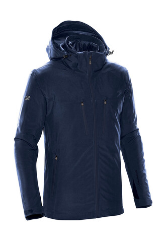 StormTech Men`s Matrix System Jacket, Black/Electric Blue, 4XL bedrucken, Art.-Nr. 489181609
