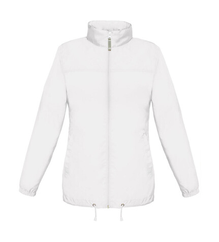B &amp; C Sirocco/women Windbreaker, White, S bedrucken, Art.-Nr. 497420003