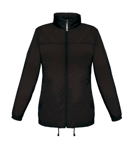 B &amp; C Sirocco/women Windbreaker, Black, L bedrucken, Art.-Nr. 497421015