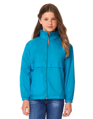 B &amp; C Sirocco/kids Windbreaker, Black, 3/4 (98/104) bedrucken, Art.-Nr. 498421013