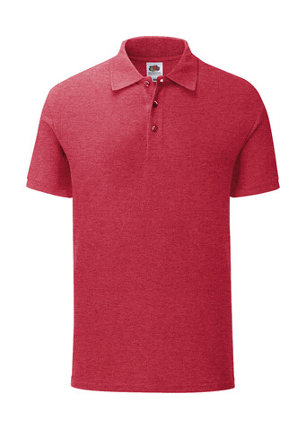 Fruit of the Loom Iconic Polo, Heather Red, L bedrucken, Art.-Nr. 500014045