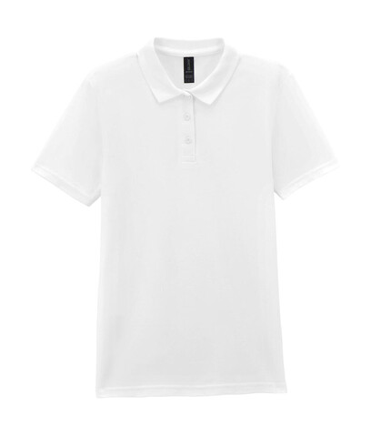 Gildan Softstyle Women`s Pique Polo, White, S bedrucken, Art.-Nr. 500090003