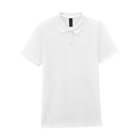 Gildan Softstyle Women`s Pique Polo, White, S bedrucken, Art.-Nr. 500090003