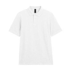 Gildan Softstyle Adult Pique Polo, White, S bedrucken, Art.-Nr. 501090003