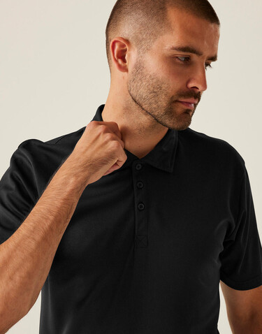 Regatta Honestly Made Recycled Polo, Black, S bedrucken, Art.-Nr. 501171013