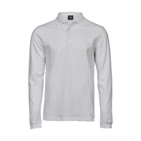 Tee Jays Luxury LS Stretch Polo, White, S bedrucken, Art.-Nr. 501540003 Tee Jays Luxury LS Stretch Polo, White, S bedrucken, Art.-Nr. 501540003