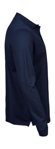 Tee Jays Luxury LS Stretch Polo, Black, M bedrucken, Art.-Nr. 501541014