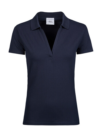 Tee Jays Women`s Luxury Stretch V Polo, Navy, S bedrucken, Art.-Nr. 502542003