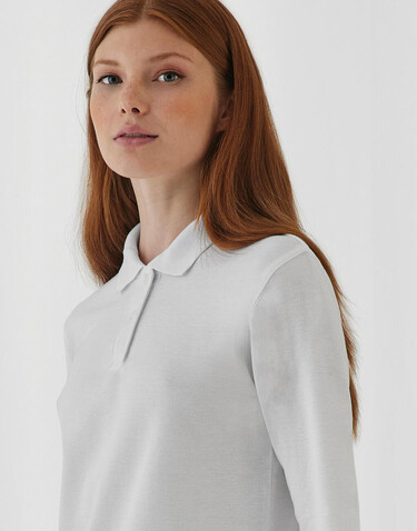 B &amp; C ID.001 LSL /women Polo, White, XS bedrucken, Art.-Nr. 503420002