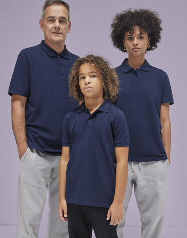 B &amp; C MY POLO 180 /kids, White, 5/6 (110/116) bedrucken, Art.-Nr. 505420004