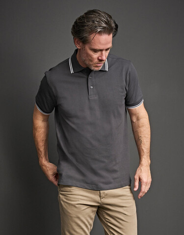 Tee Jays Luxury Stripe Stretch Polo, Navy/White, S bedrucken, Art.-Nr. 507542522