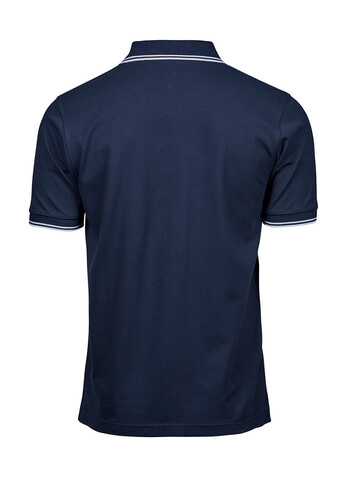 Tee Jays Luxury Stripe Stretch Polo, Dark Grey/White, M bedrucken, Art.-Nr. 507541583