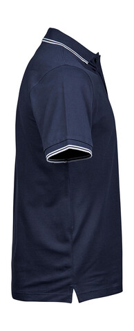Tee Jays Luxury Stripe Stretch Polo, Dark Grey/White, M bedrucken, Art.-Nr. 507541583