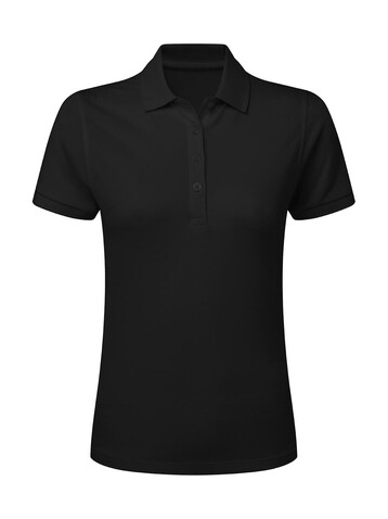 SG Signature Tagless Polo Stretch Women, Dark Black, XS bedrucken, Art.-Nr. 510521042