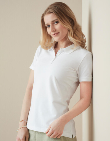 Stedman Stretch Polo for women, White, L bedrucken, Art.-Nr. 511050005