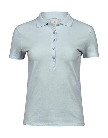 Tee Jays Ladies` Luxury Stretch Polo, Ice Blue, 3XL bedrucken, Art.-Nr. 513543278