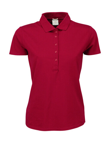 Tee Jays Ladies` Luxury Stretch Polo, Deep Red, M bedrucken, Art.-Nr. 513544064