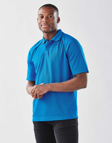 StormTech Endurance HD Polo, Black/Dolphin, M bedrucken, Art.-Nr. 515181812